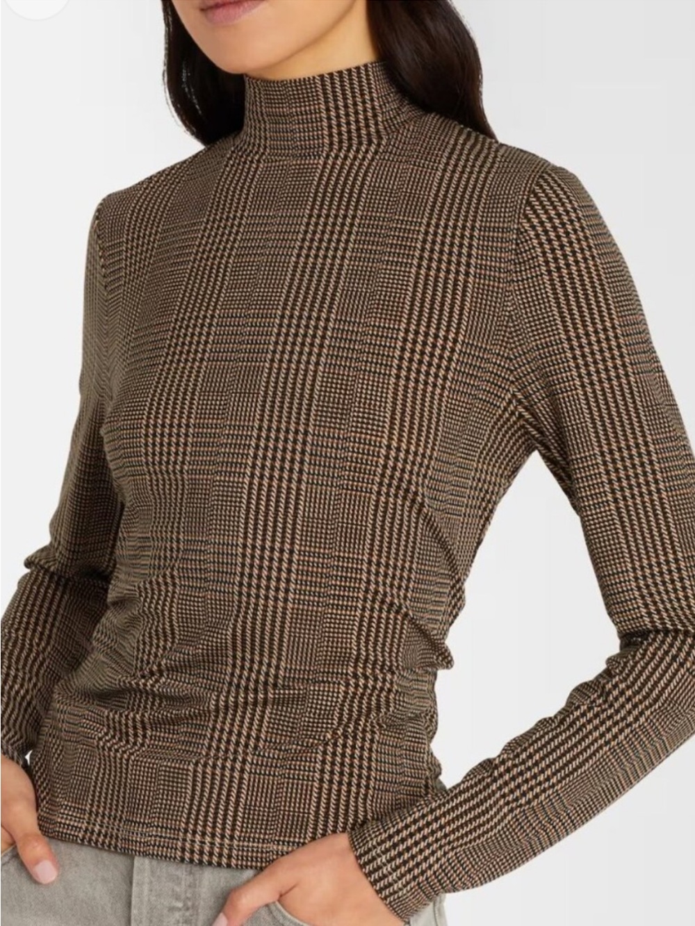 Veronica Beard Nate Houndstooth Top